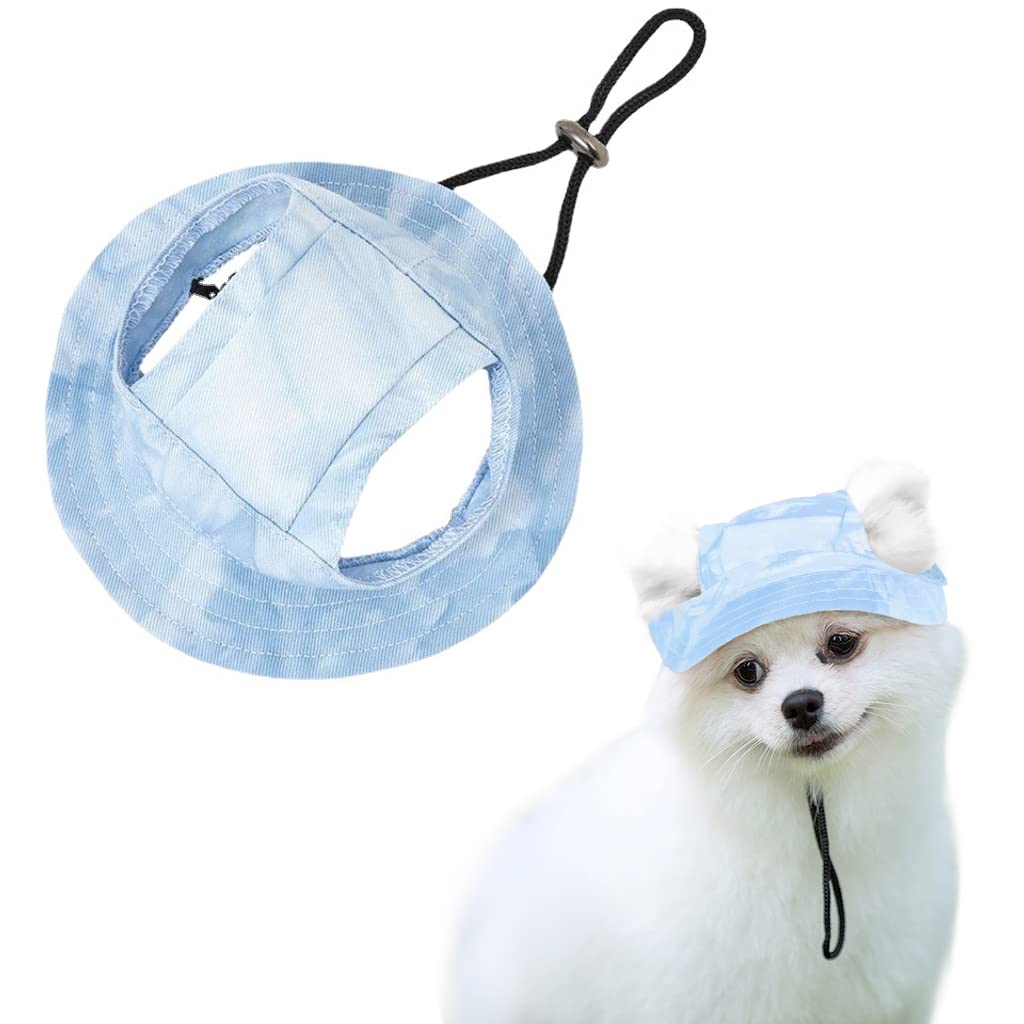Qpets Dog Hat Dog Sun Visor Hat Sun Hat for Dog, Dog Sun Hat with Windproof Strap, Outdoor Dog Sun Hat for Small Dog Teddy, Pug, Chihuahua, Shih Tzu, Yorkshire Terriers, Blue, Size L Qpets Dog Hat Dog Sun Visor Hat Sun Hat for Dog, Dog Sun Hat with Windproof Strap, Outdoor Dog Sun Hat for Small Dog Teddy, Pug, Chihuahua, Shih Tzu, Yorkshire Terriers, Blue, Size L